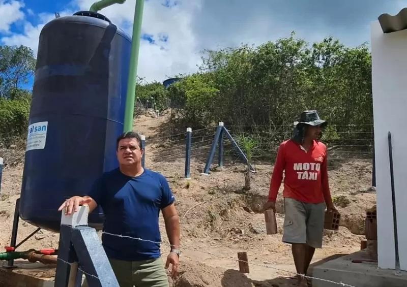 09/04/2024: Deputado Marquinho Viana e Wilson do Café visitam obra de ampliação de estação de tratamento de água em Barra da Estiva