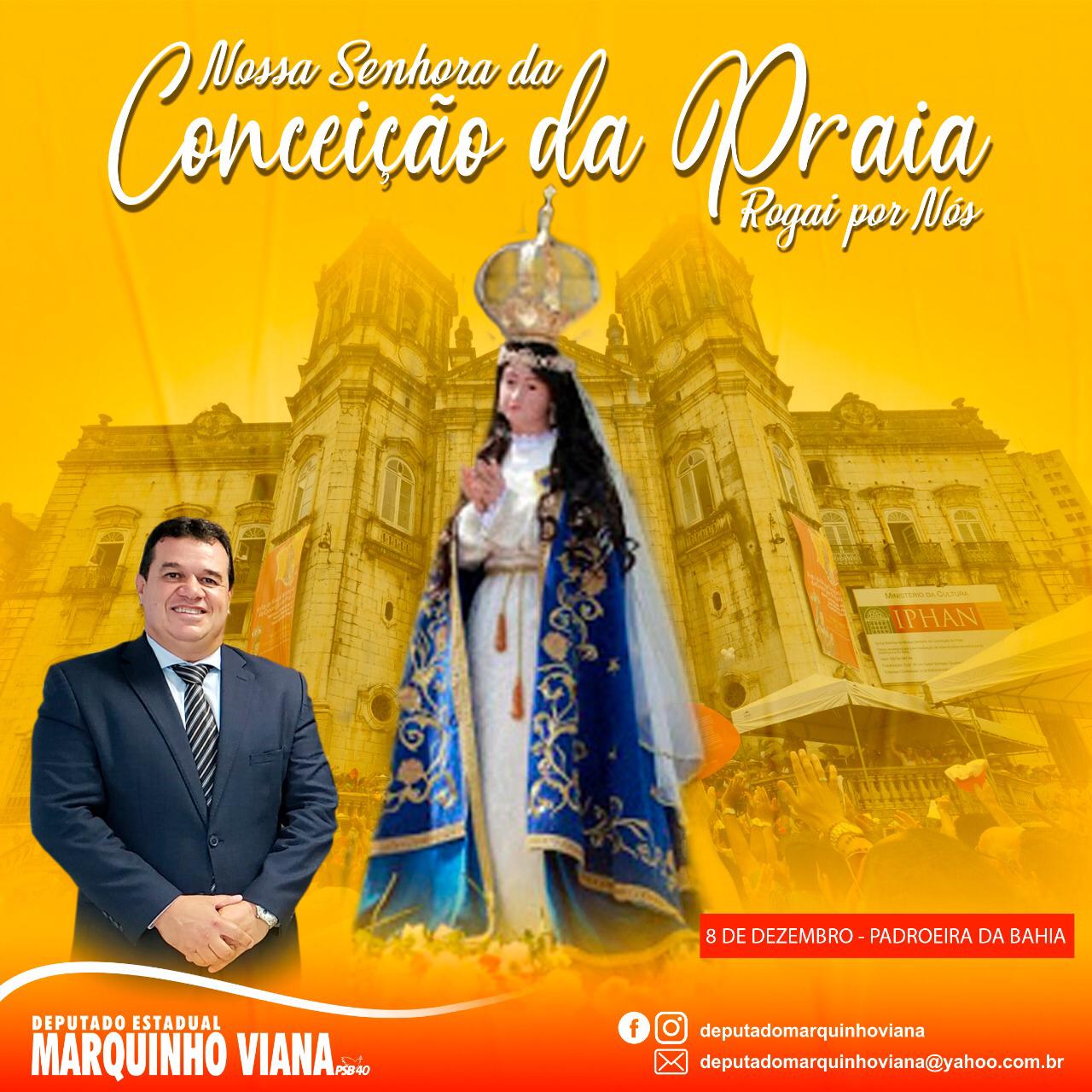09/12: Deputado Marquinho Viana reverencia Nossa Senhora da Conceição da Praia